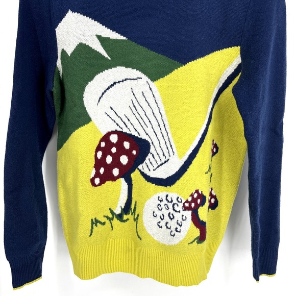 Bonobos‎ Mens Putting Scenic Crew Neck Sweater Small Golf Mushroom Wool Alpaca - Picture 5 of 9